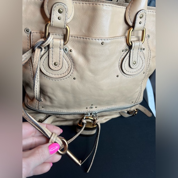 AUTHENTIC CHLOE LEATHER PADDINGTON SHOPPER TOTE HANDBAG - Picture 6 of 17